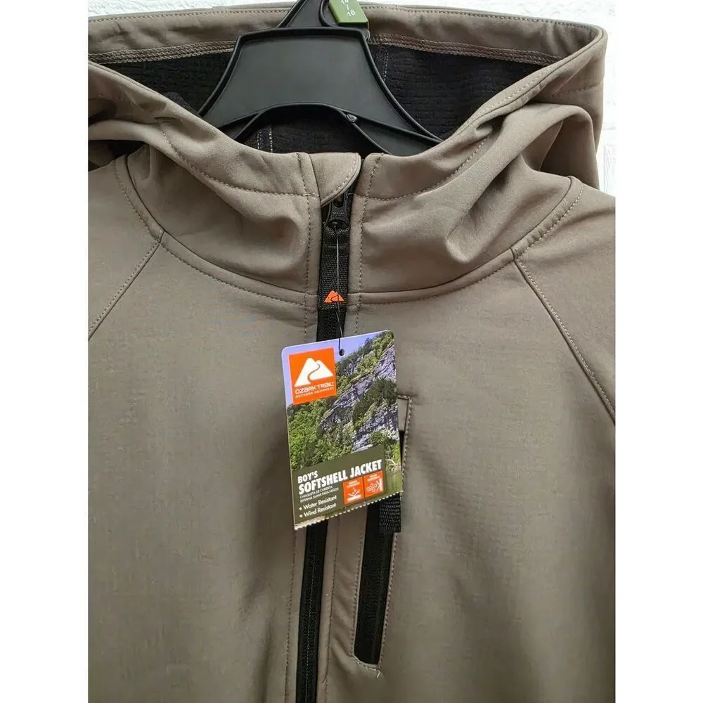 Ozark Trail Big Boys Hooded Softshell Jacket Lightweight Size XL 14/16, New